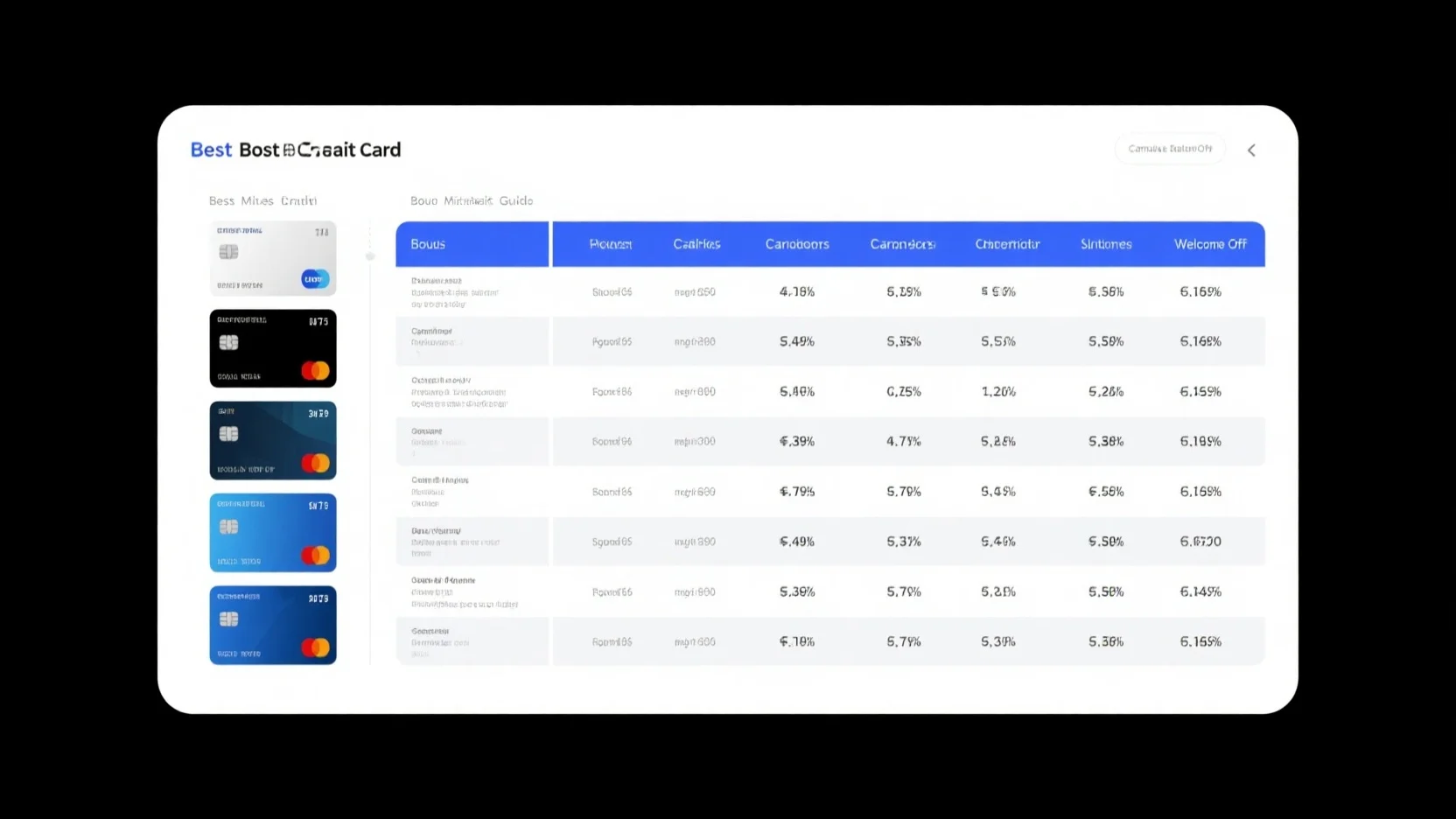 Credit Card Comparison